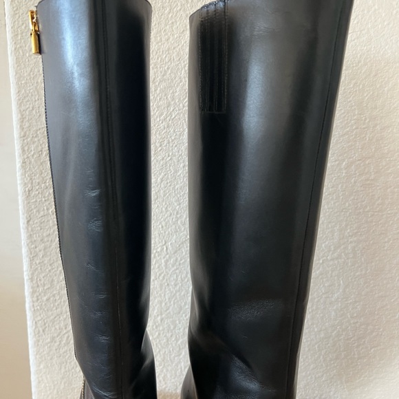 Michael Kors SG17F Tall Leather Boots Black - Picture 5 of 13